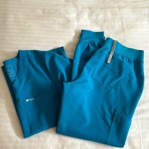 Figs Scrub Set - L - Extreme Blue